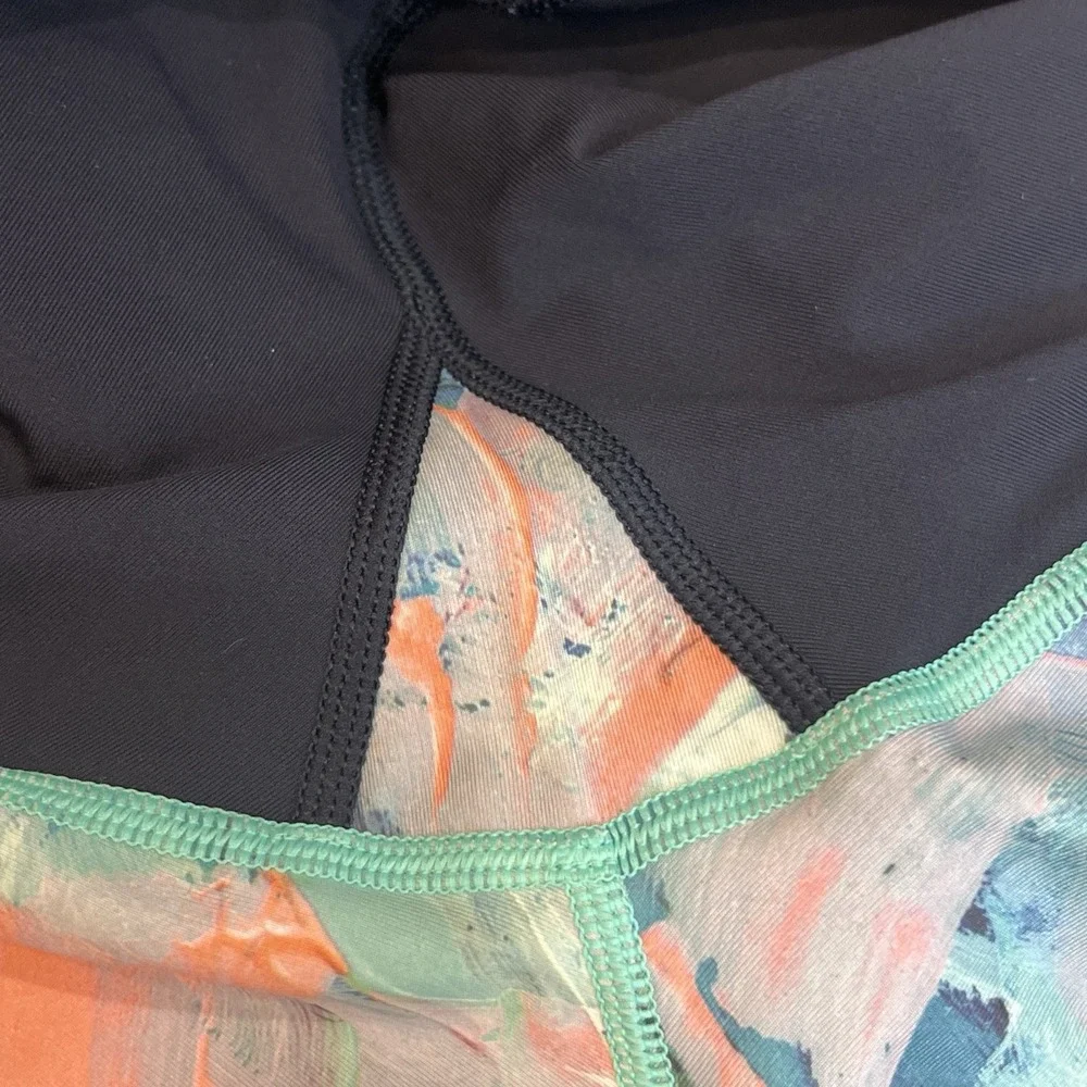 Lululemon Women's Run Top Speed Crop Leggings Blushed Illusion Size 8 EUC